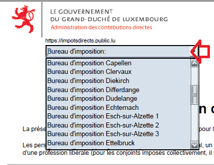 Covid 19 Formulaires Electroniques En Ligne Formulaires Administration Des Contributions Directes Luxembourg