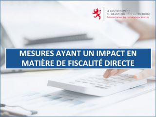 Mesures ayant un impact en matière de fiscalité directe