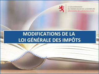 Modifications de la loi générale des impôts