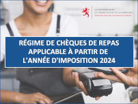 Régime de chèques de repas applicable à partir de l'année d'imposition 2024